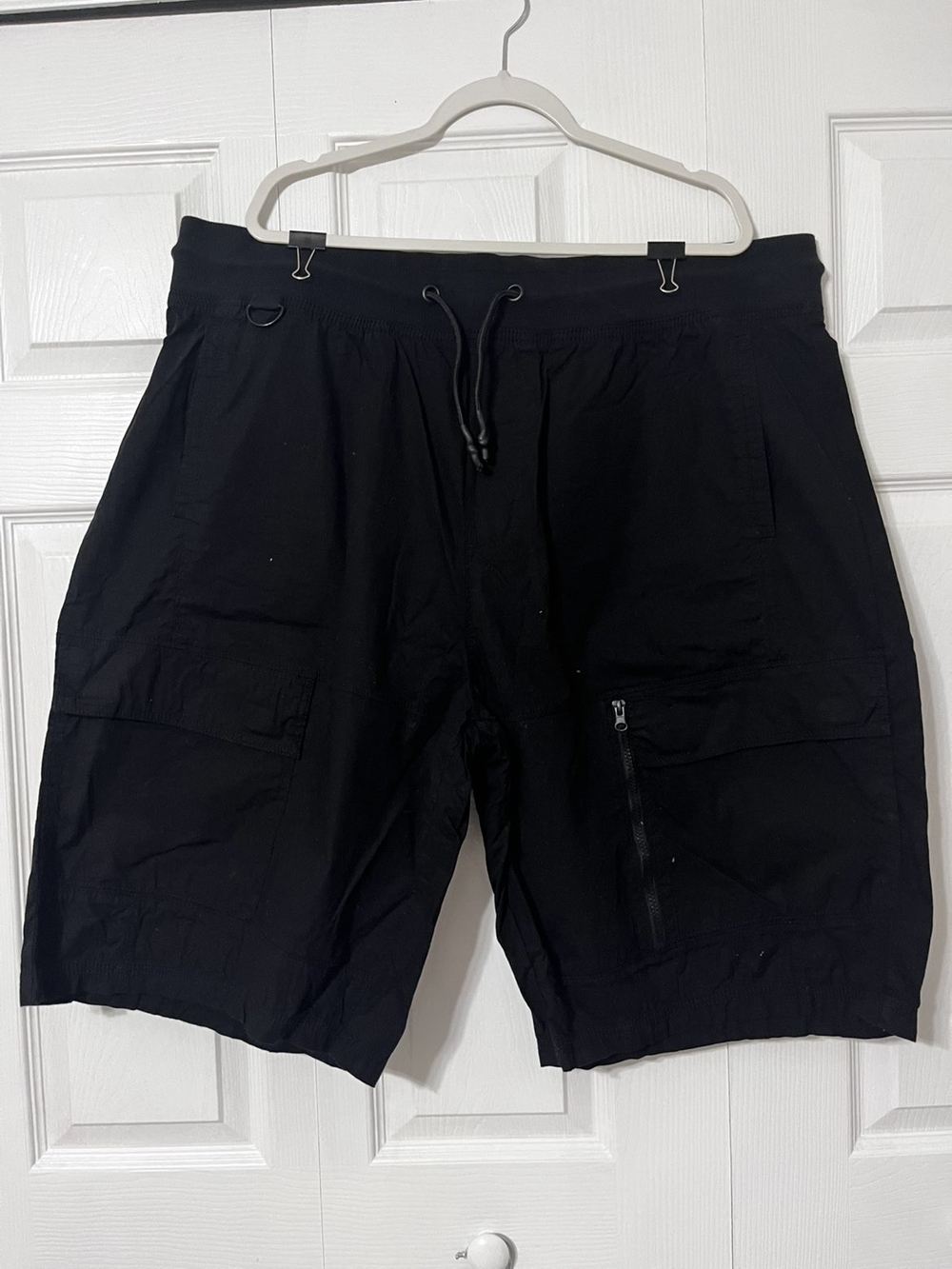 Akademiks Black Cargo Drawstring Utility Shorts